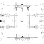 Lockheed P-38 blueprint