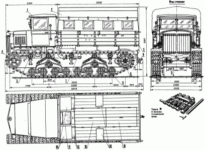 Voroshilovets artillery tractor blueprint