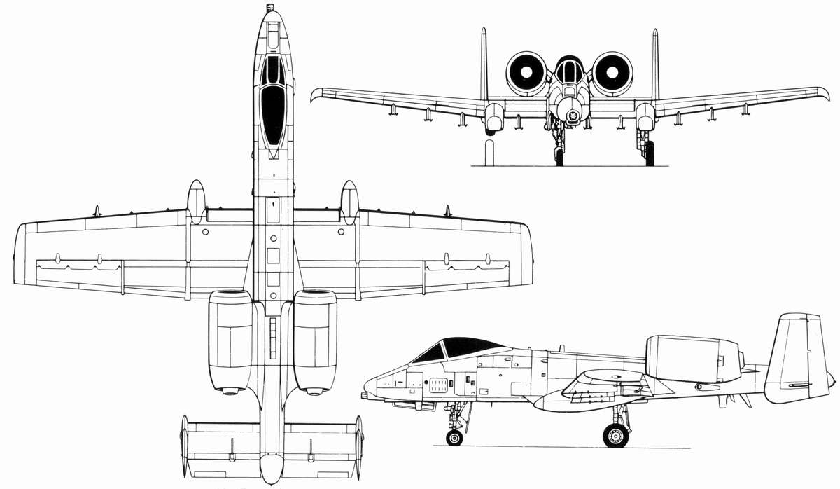 A-10 Thunderbolt II blueprint
