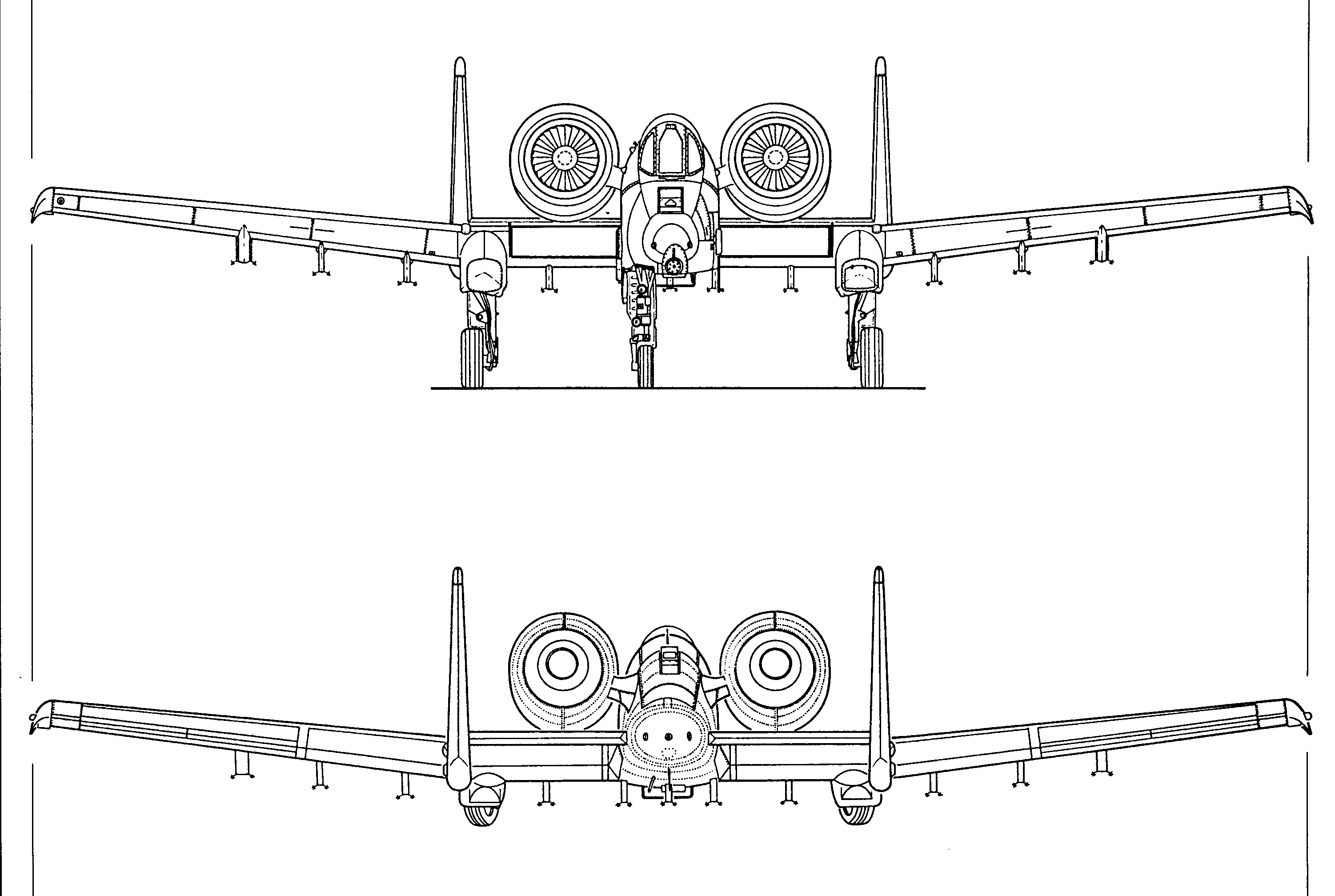 Fairchild A-10 Thunderbolt II blueprint