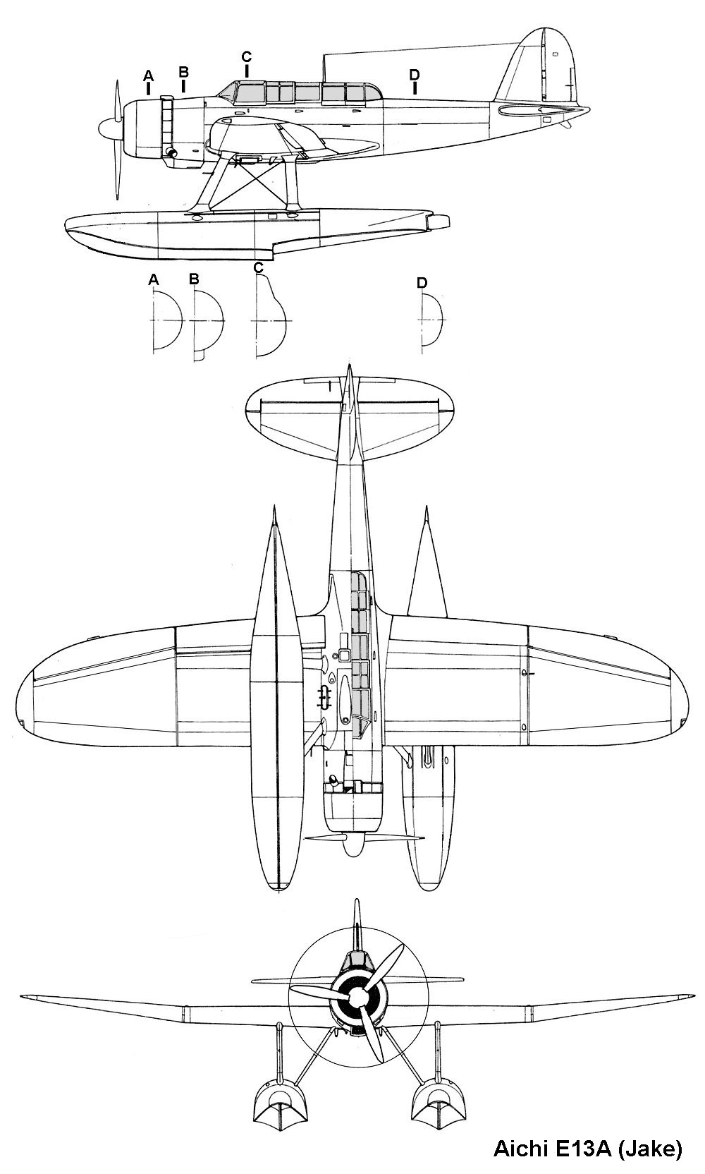 Aichi E13A blueprint