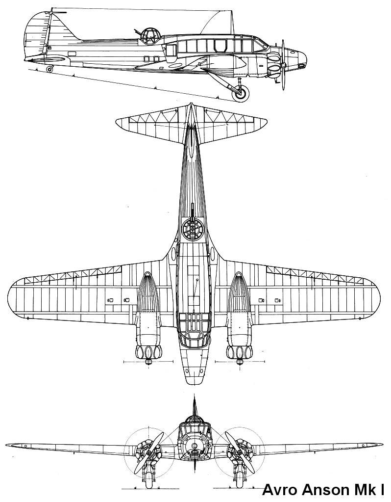 Avro Anson Mk I blueprint
