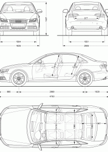 Audi A4 blueprint