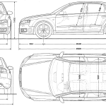 Audi RS 4 blueprint