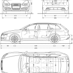 Audi RS6 C6 blueprint
