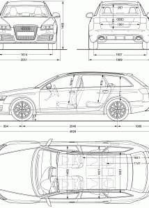 Audi RS6 C6 blueprint