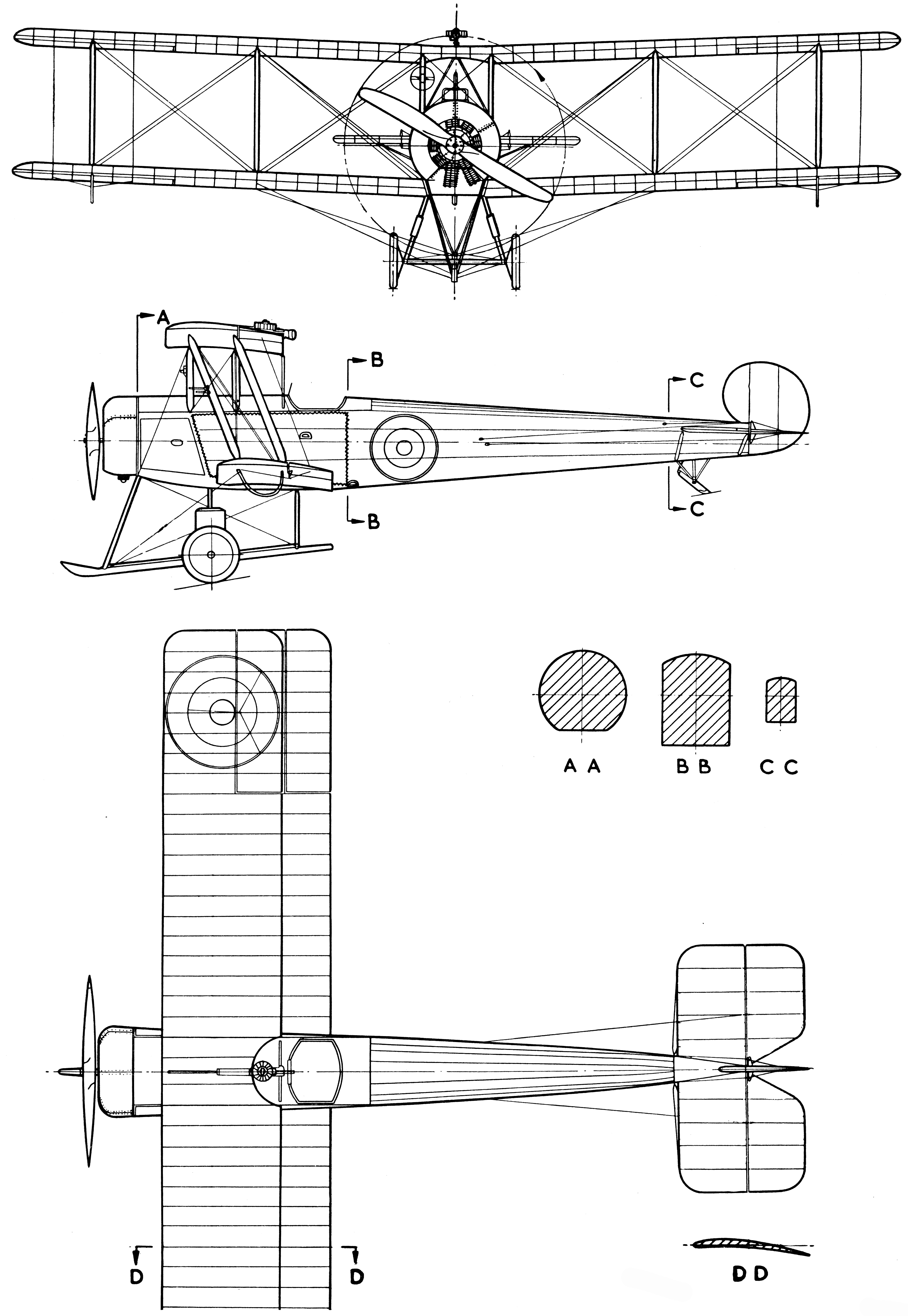 Avro 504K blueprint