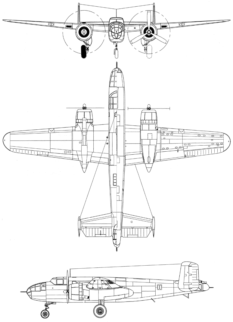 B-25 Mitchell blueprint