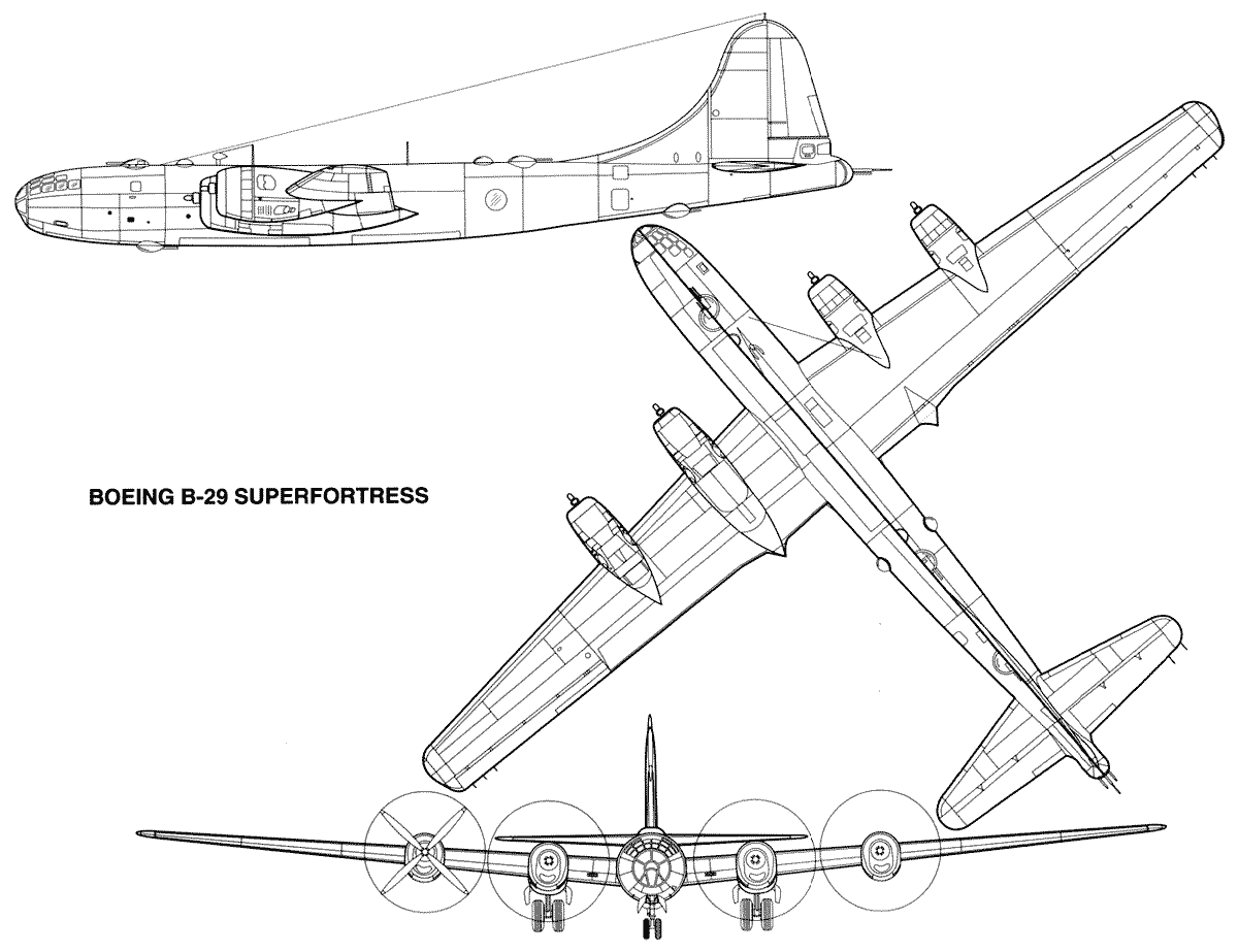 B-29 Superfortress blueprint