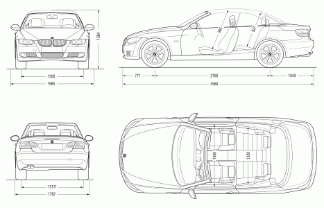 BMW 3-Series E93 blueprint