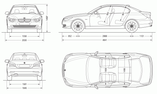 BMW 5-Series E60 blueprint