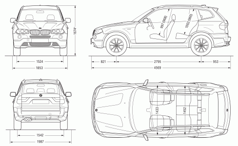 BMW X3 E83 blueprint