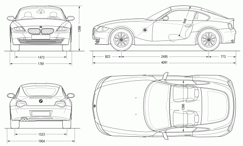 BMW Z4 E86 blueprint