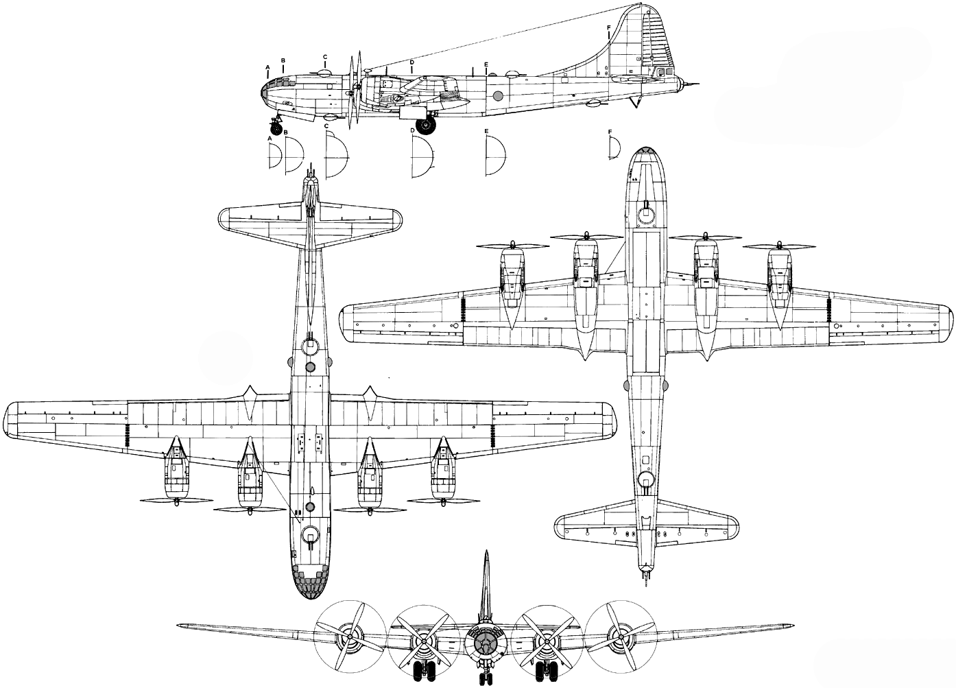 B-29 Superfortress blueprint