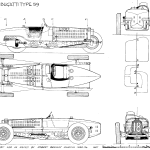 Bugatti T59 blueprint