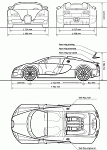 Bugatti Veyron blueprint