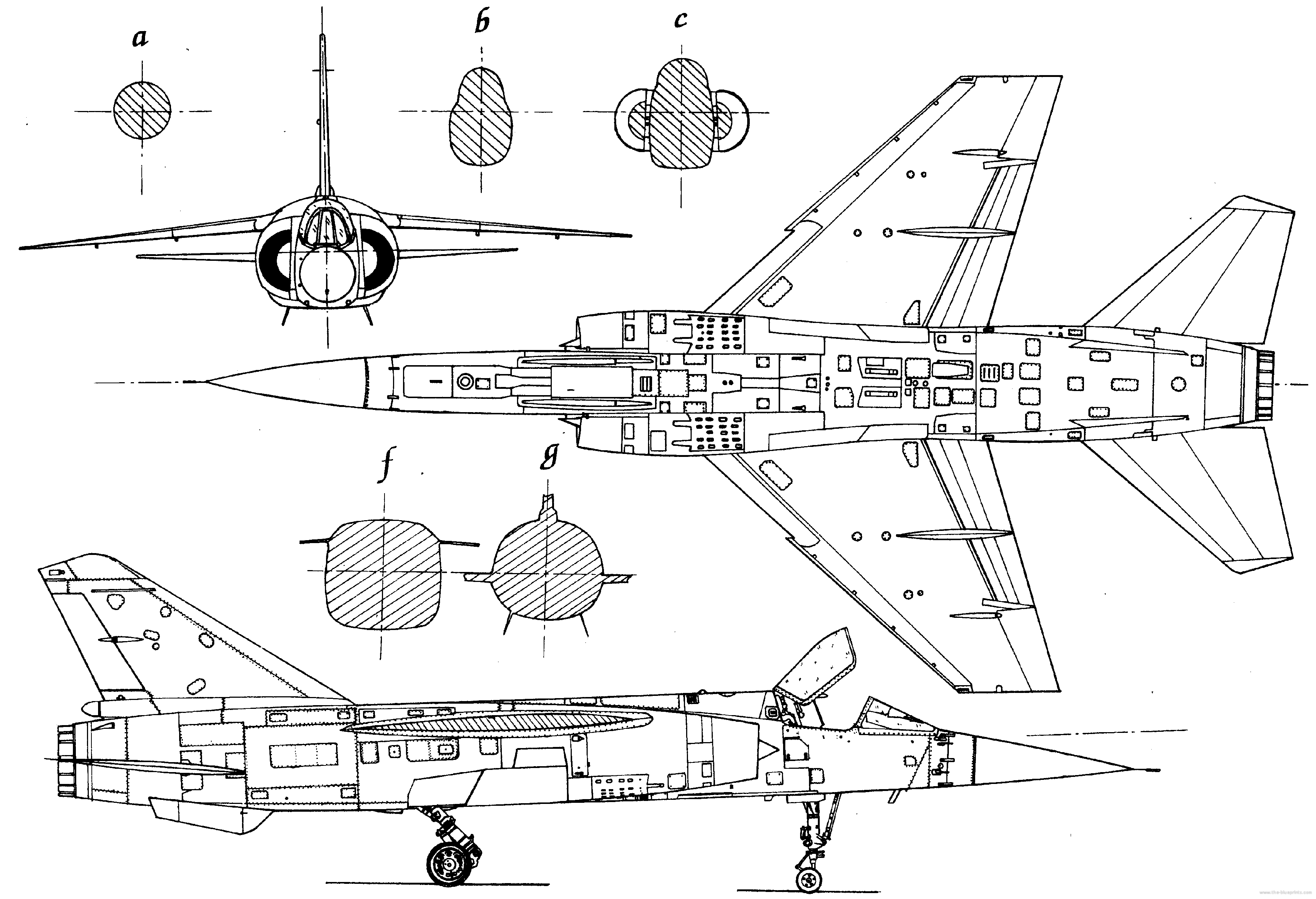 Mirage F1 blueprint