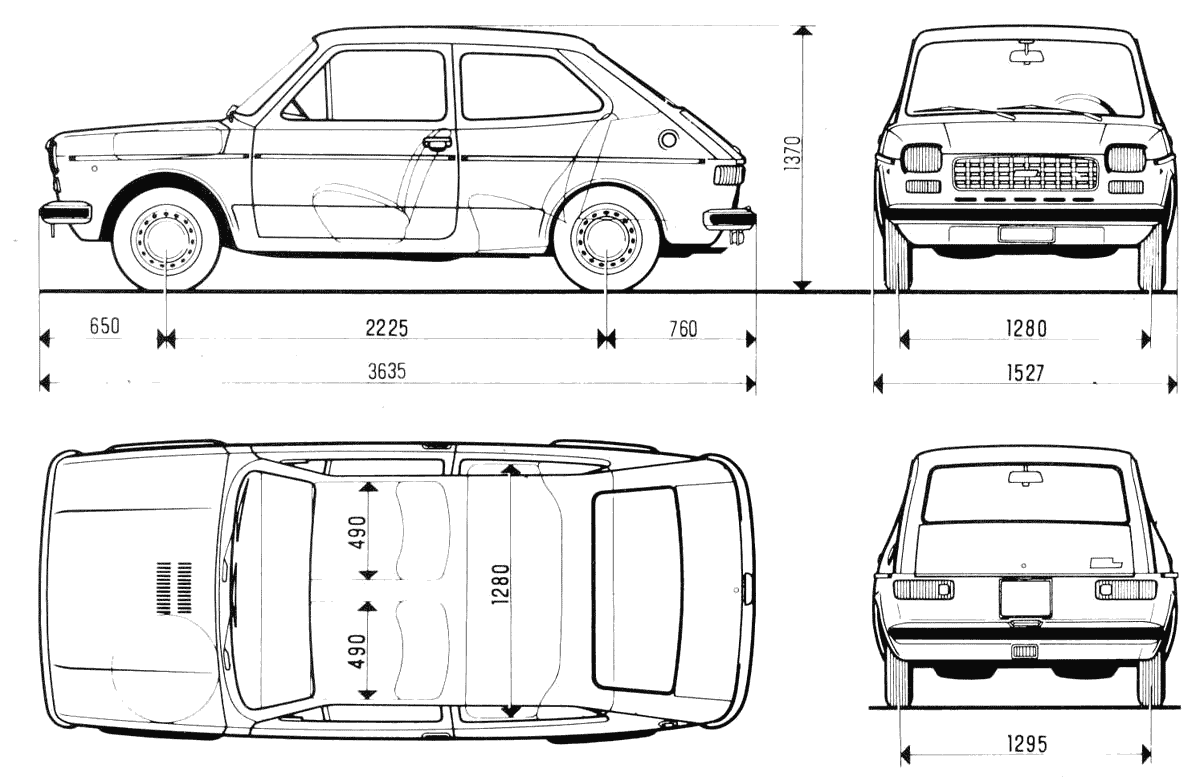 Fiat 127 blueprint