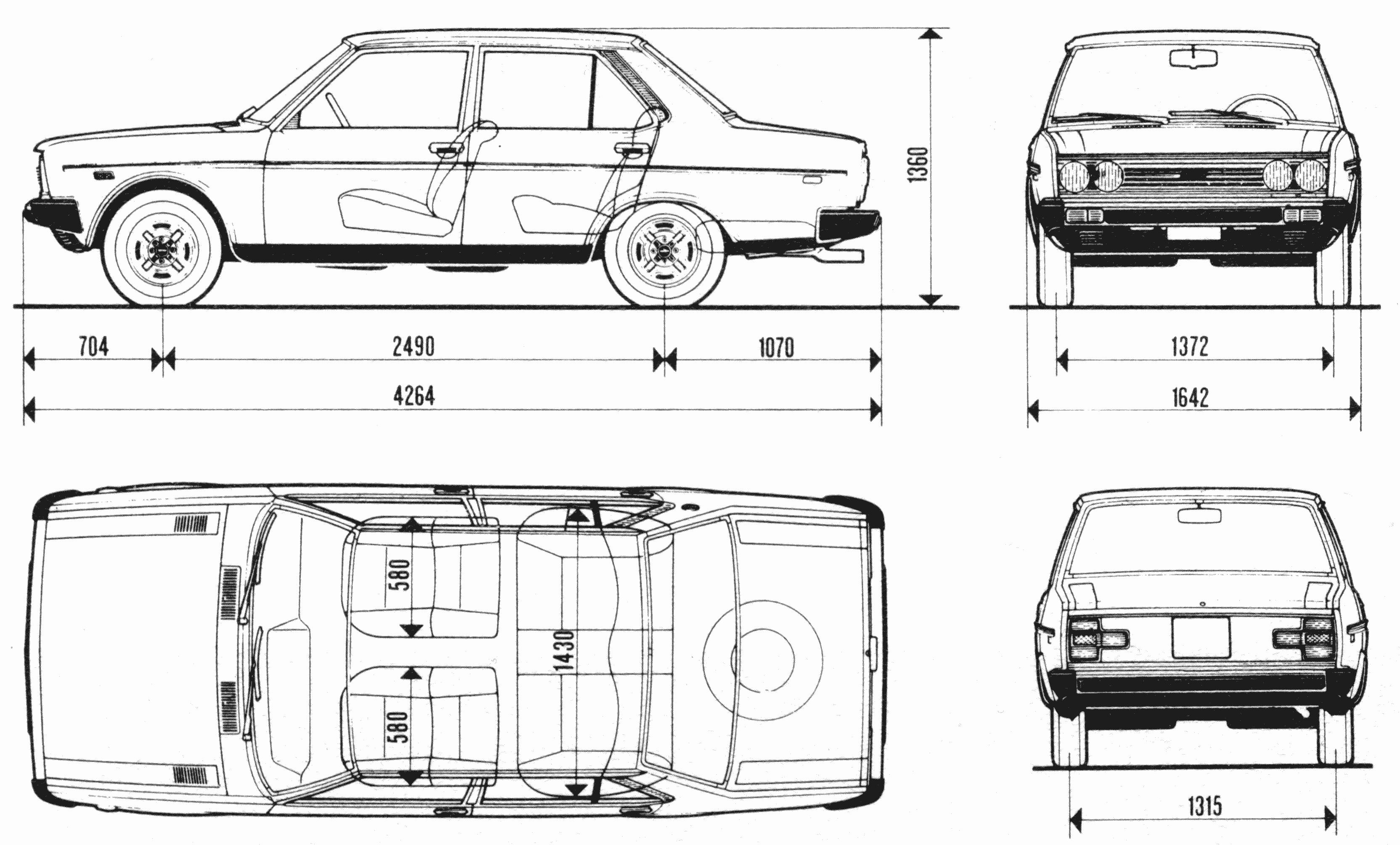 Fiat 131 blueprint