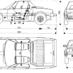 Fiat X1/9 blueprint