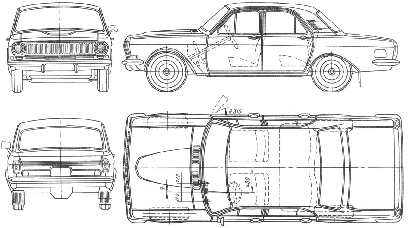 GAZ-24 blueprint