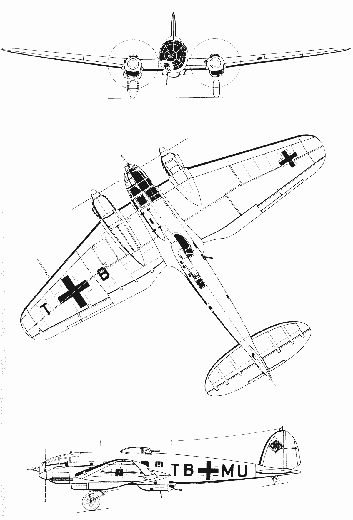 Heinkel He 111 blueprint