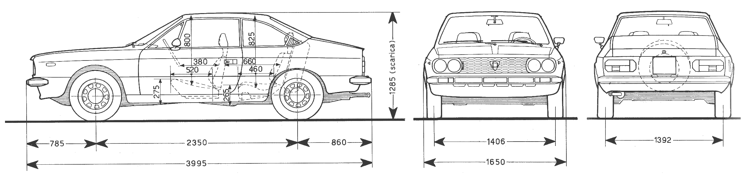 Lancia Beta blueprint