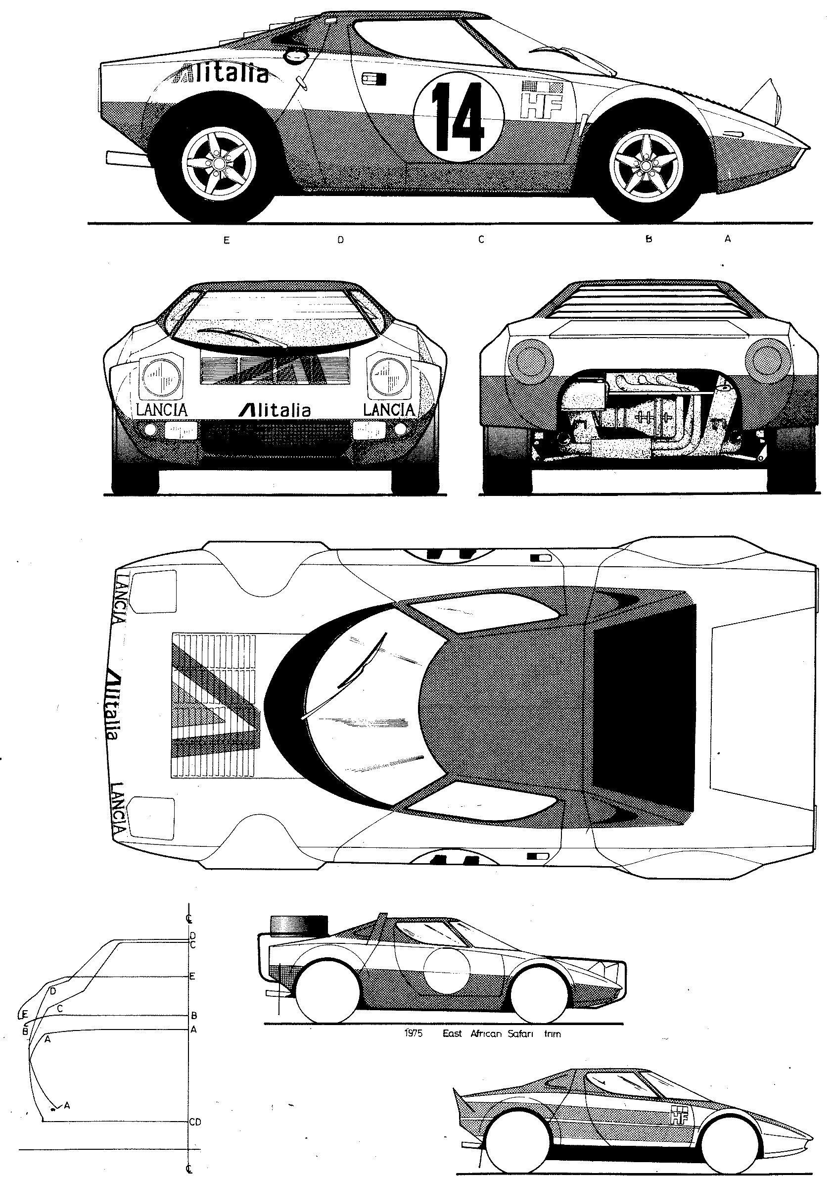 Lancia Stratos blueprint