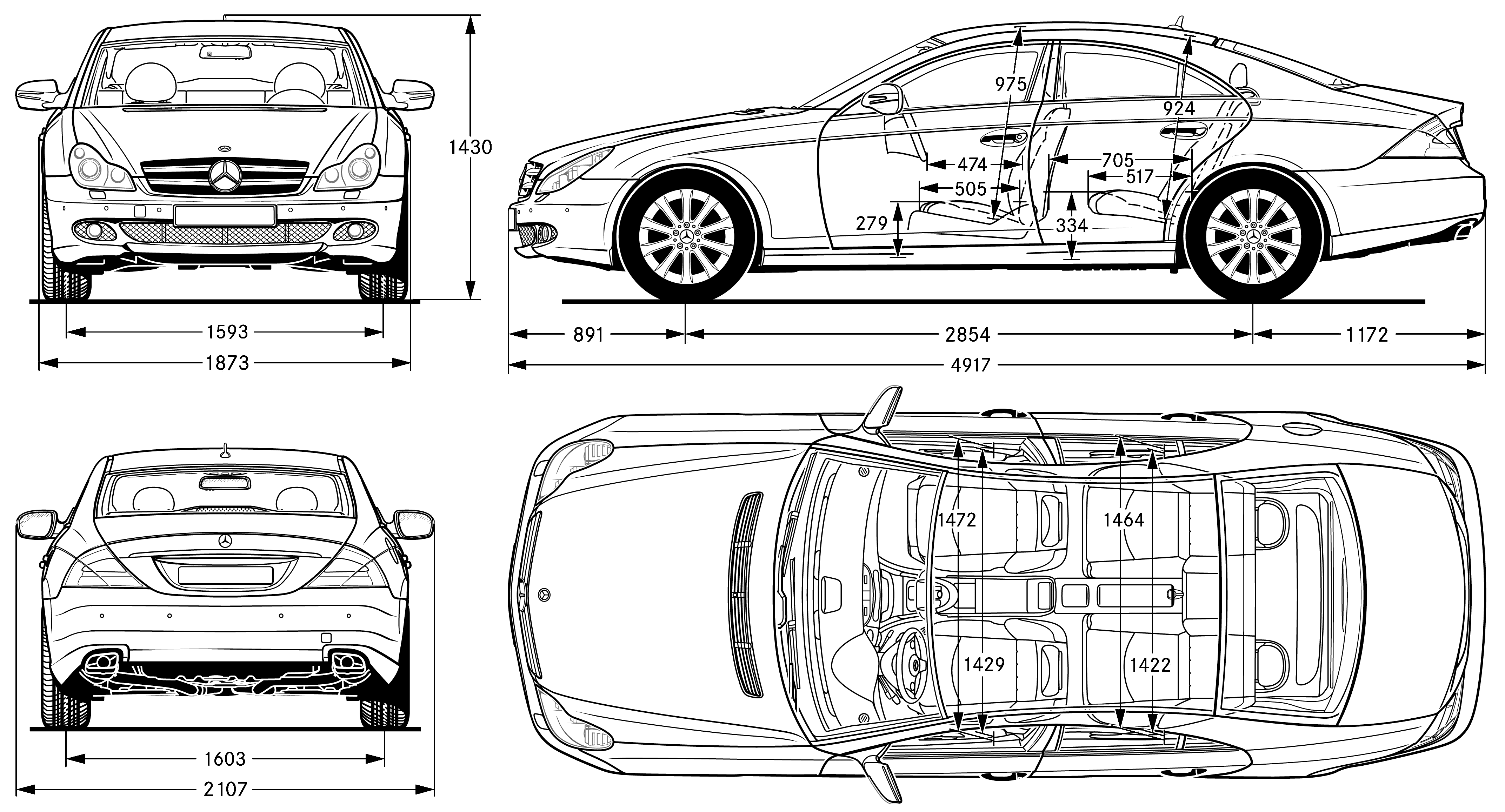 Mercedes-Benz CLS-Class blueprint