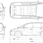 Mitsubishi Grandis blueprint