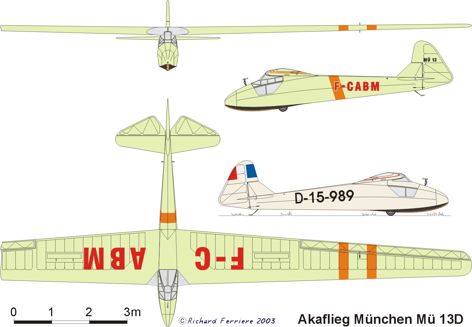 Akaflieg München Mü13D blueprint