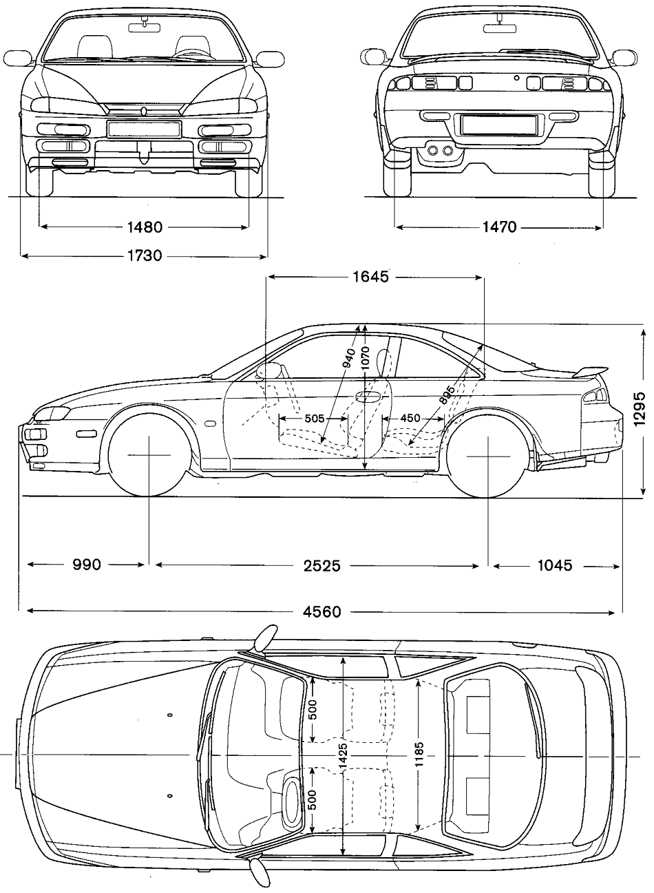 Nissan Silvia blueprint
