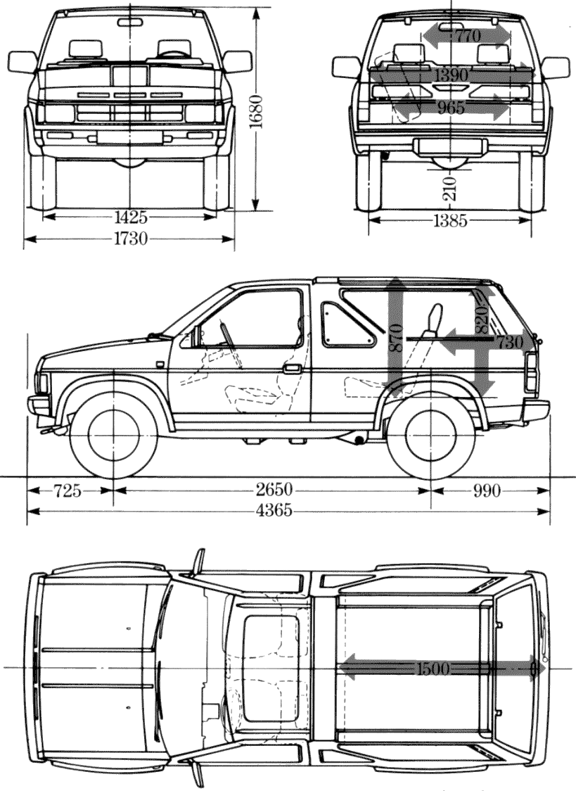 Nissan Terrano blueprint