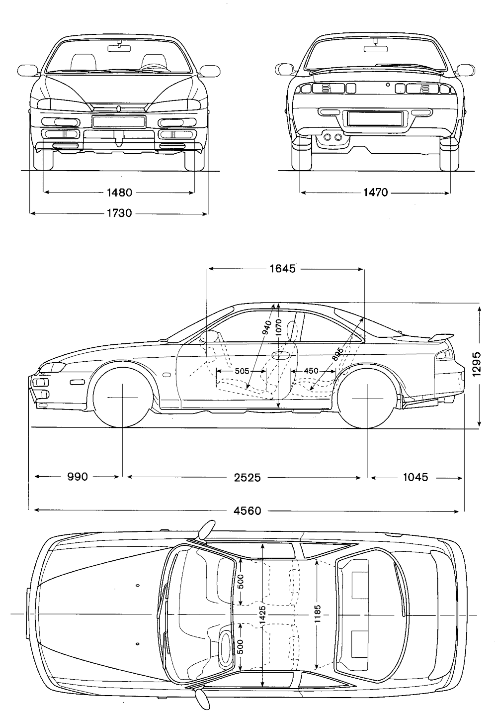Nissan 200SX blueprint