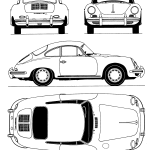 Porsche 356C blueprint