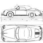 Porsche 356A blueprint