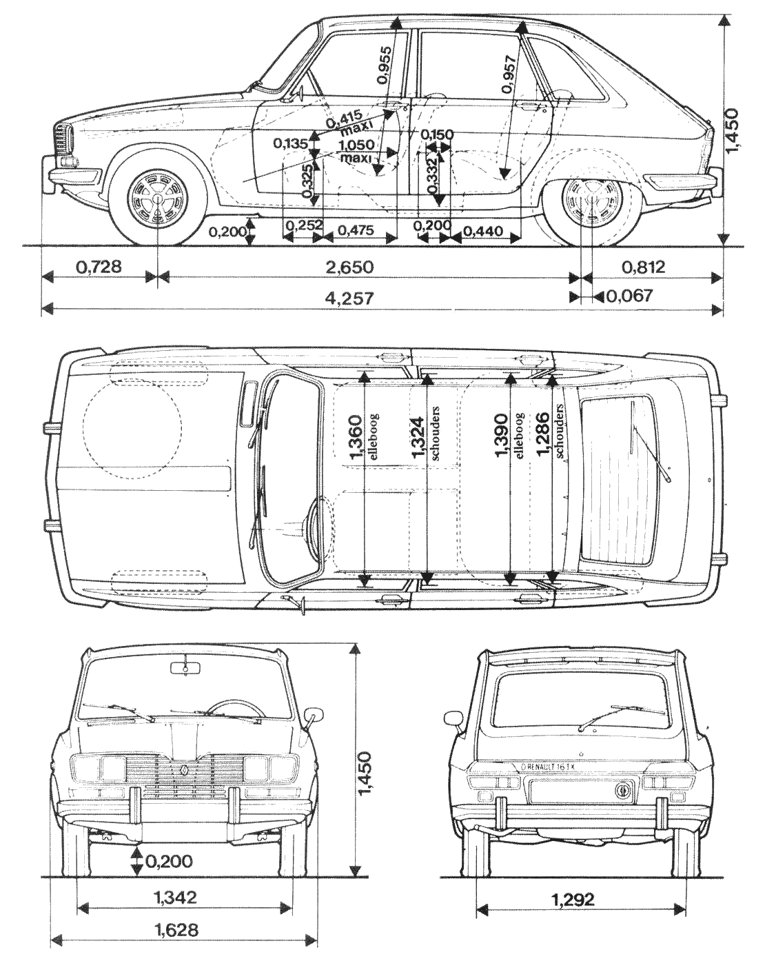 Renault 16 blueprint