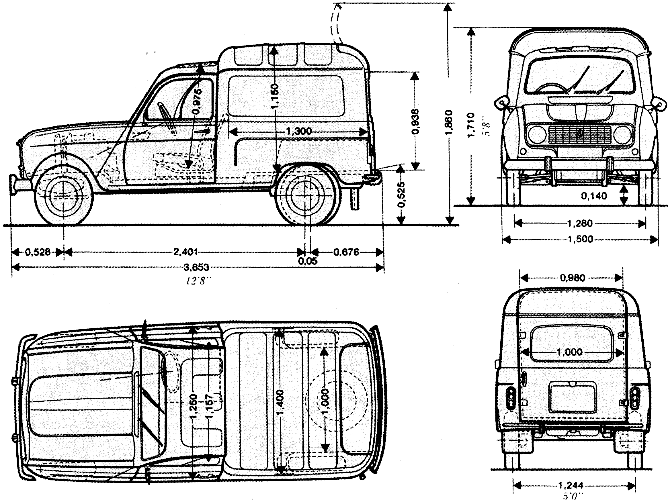 Renault 4 blueprint