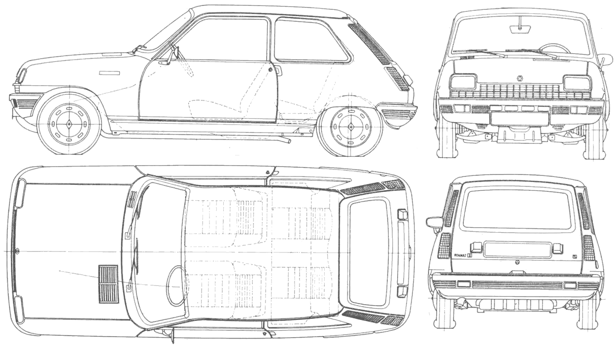 Renault 5 blueprint