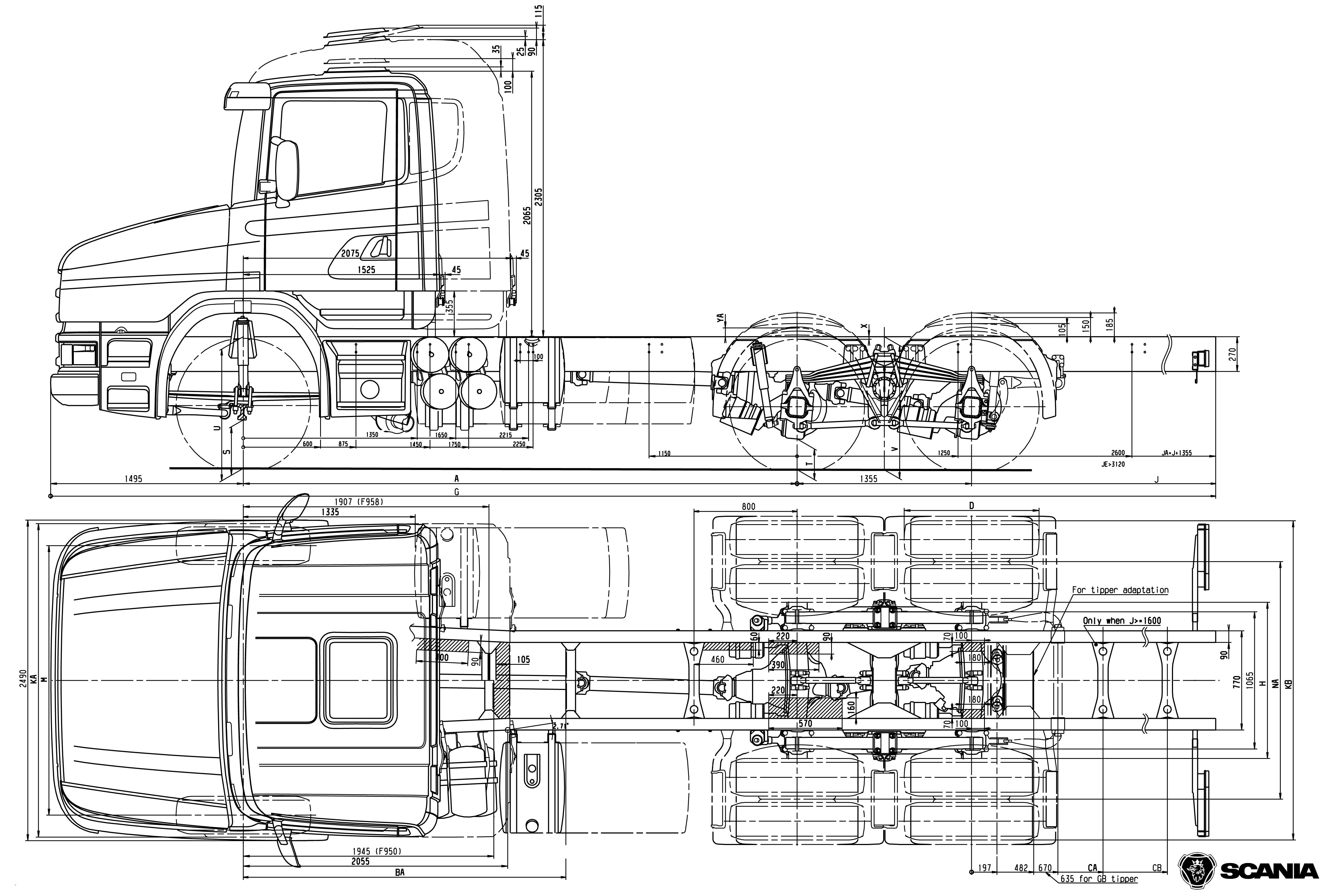 Scania T-series blueprint