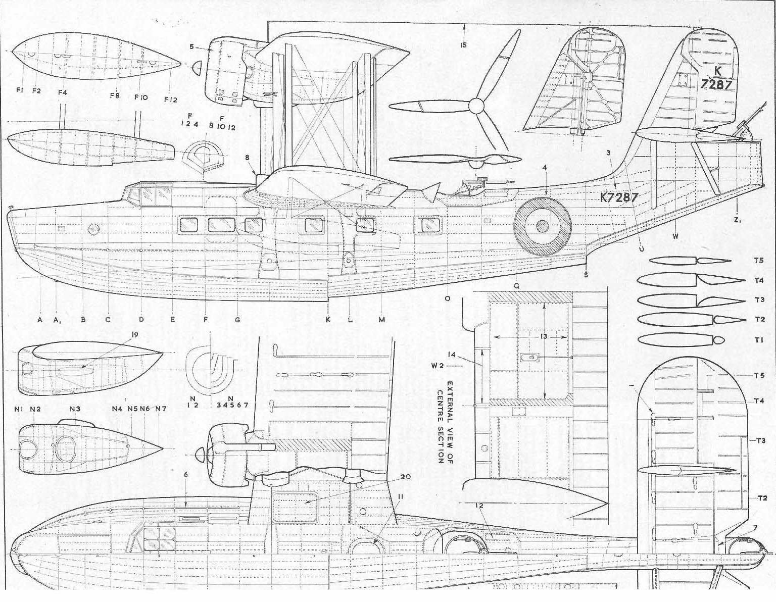 Supermarine Stranraer blueprint