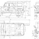 UAZ Bars 3153 blueprint