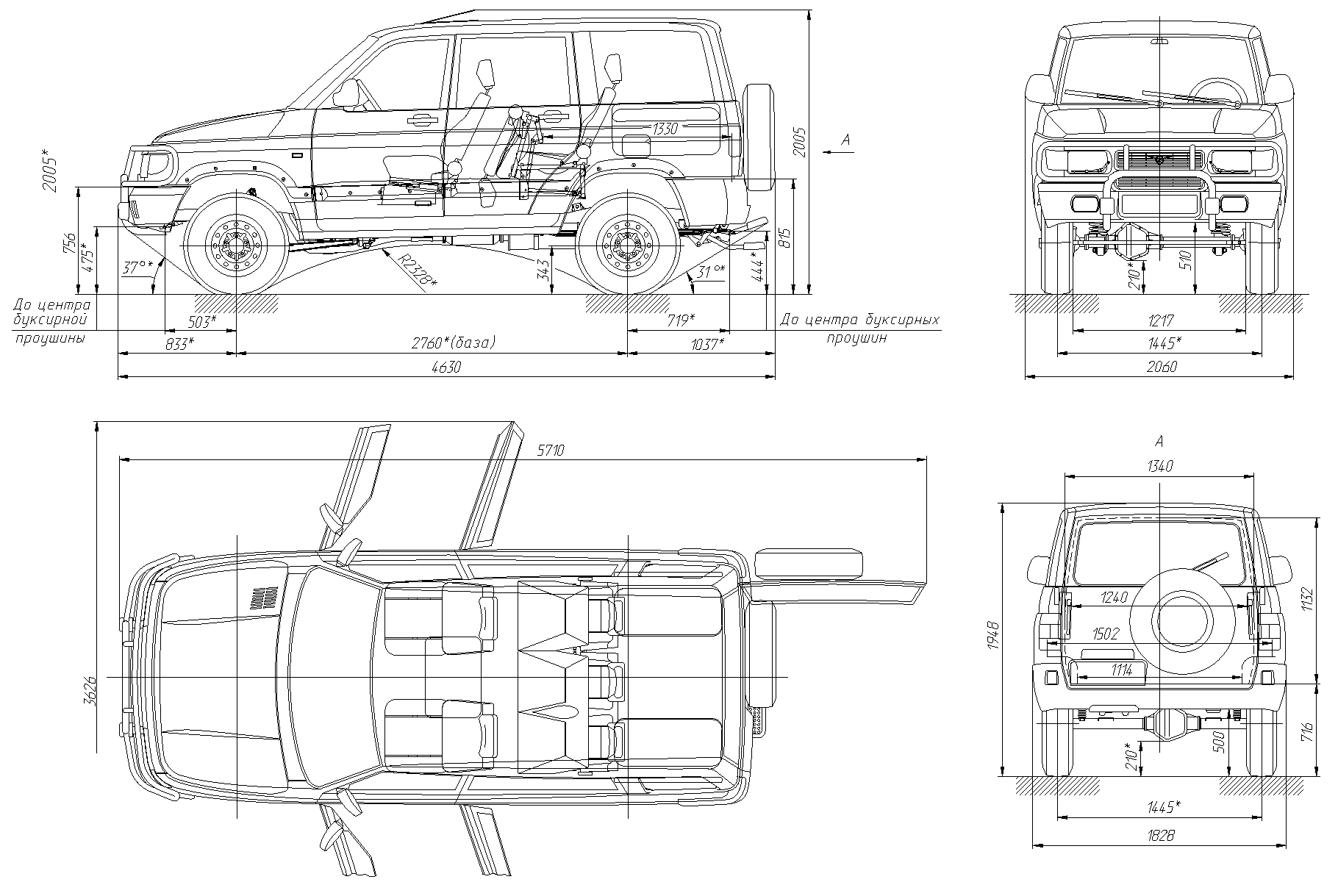 UAZ Simbir blueprint