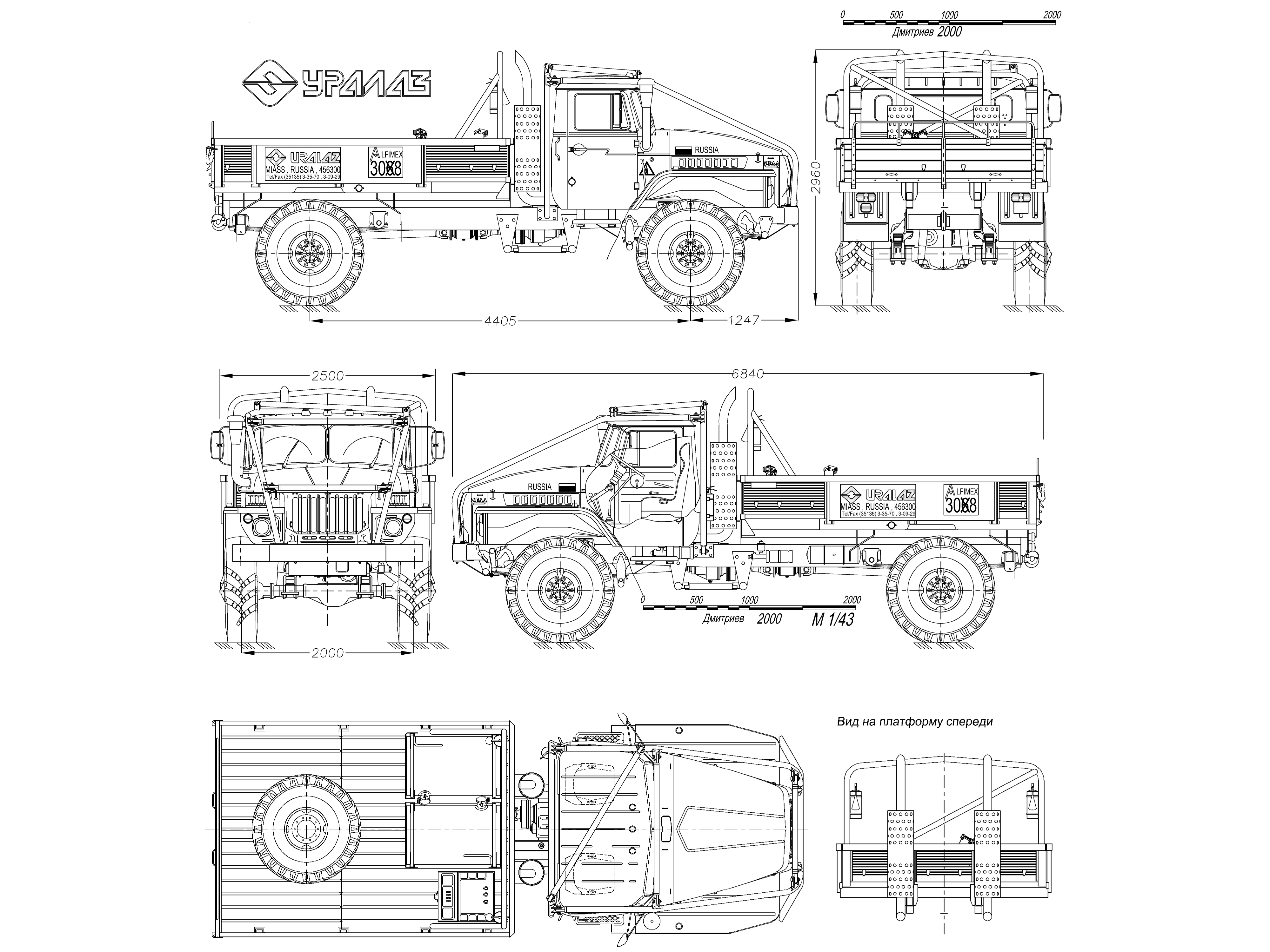 Ural-4320 blueprint