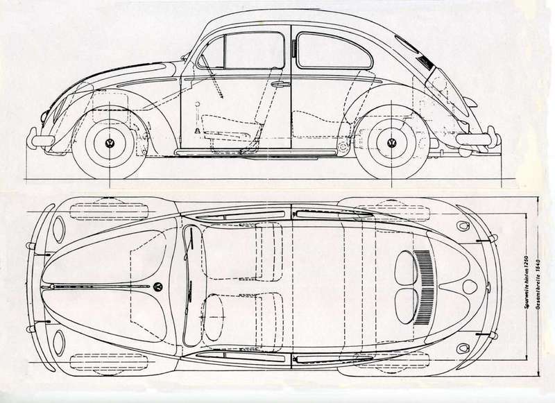 Volkswagen Beetle blueprint