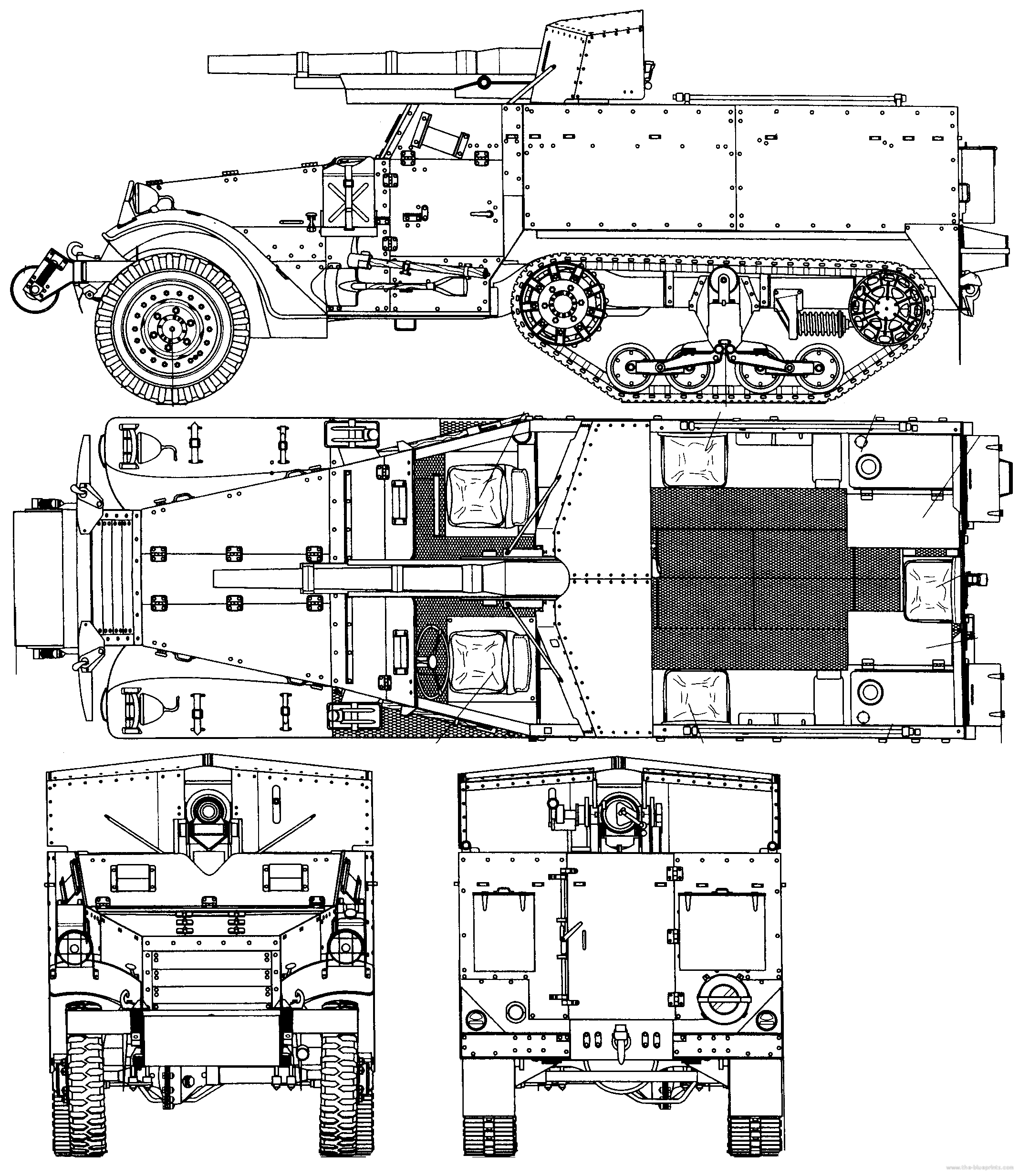 M3 Half-track blueprint