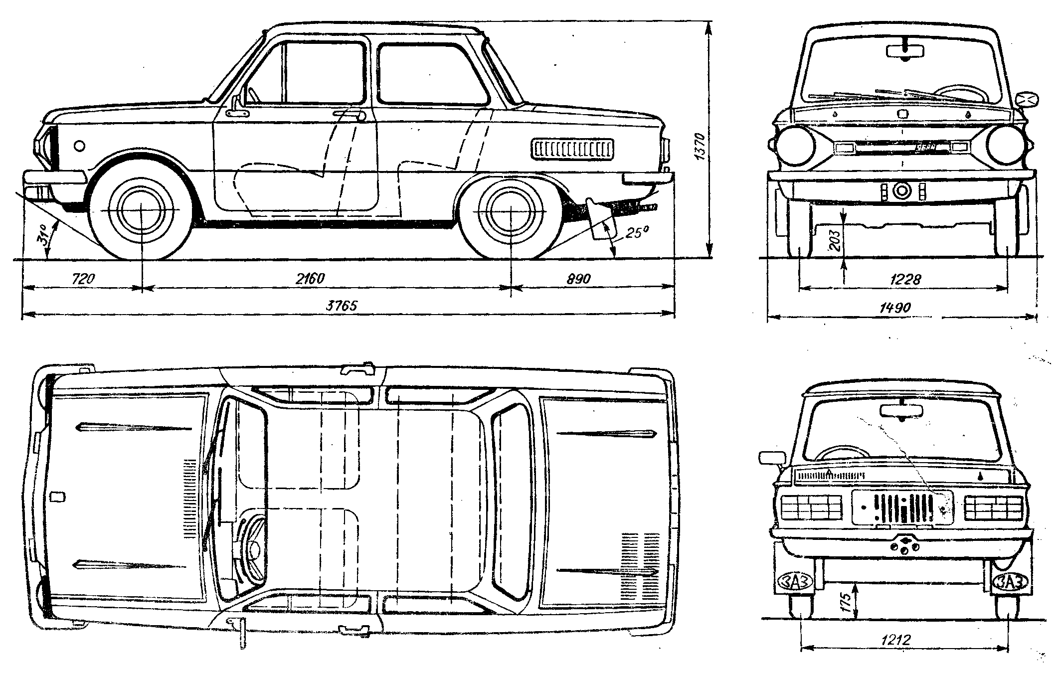ZAZ-968 blueprint