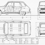Renault 6 blueprint