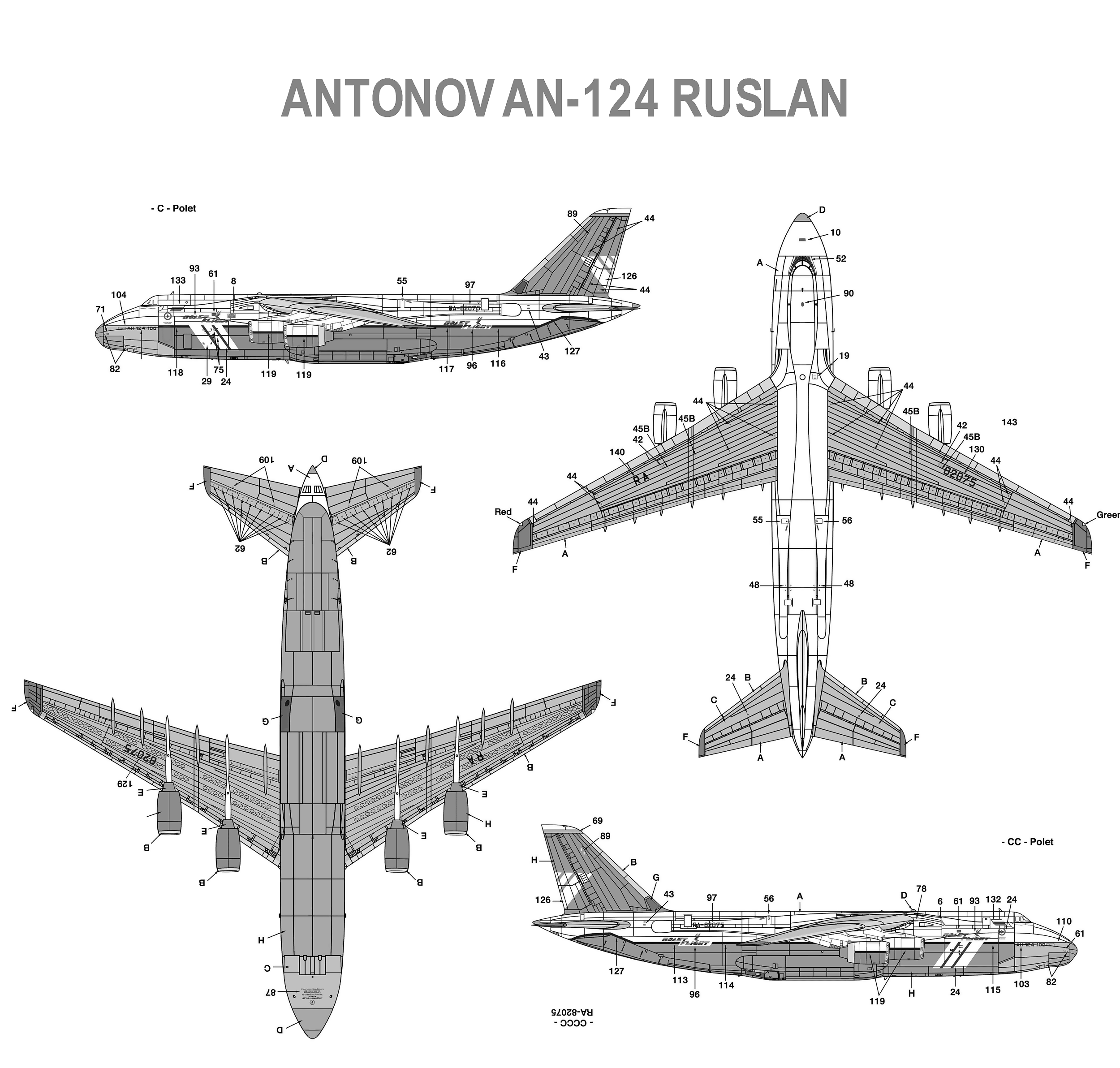 An-124 Ruslan blueprint