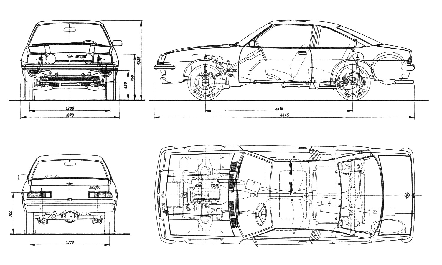 Opel Manta blueprint